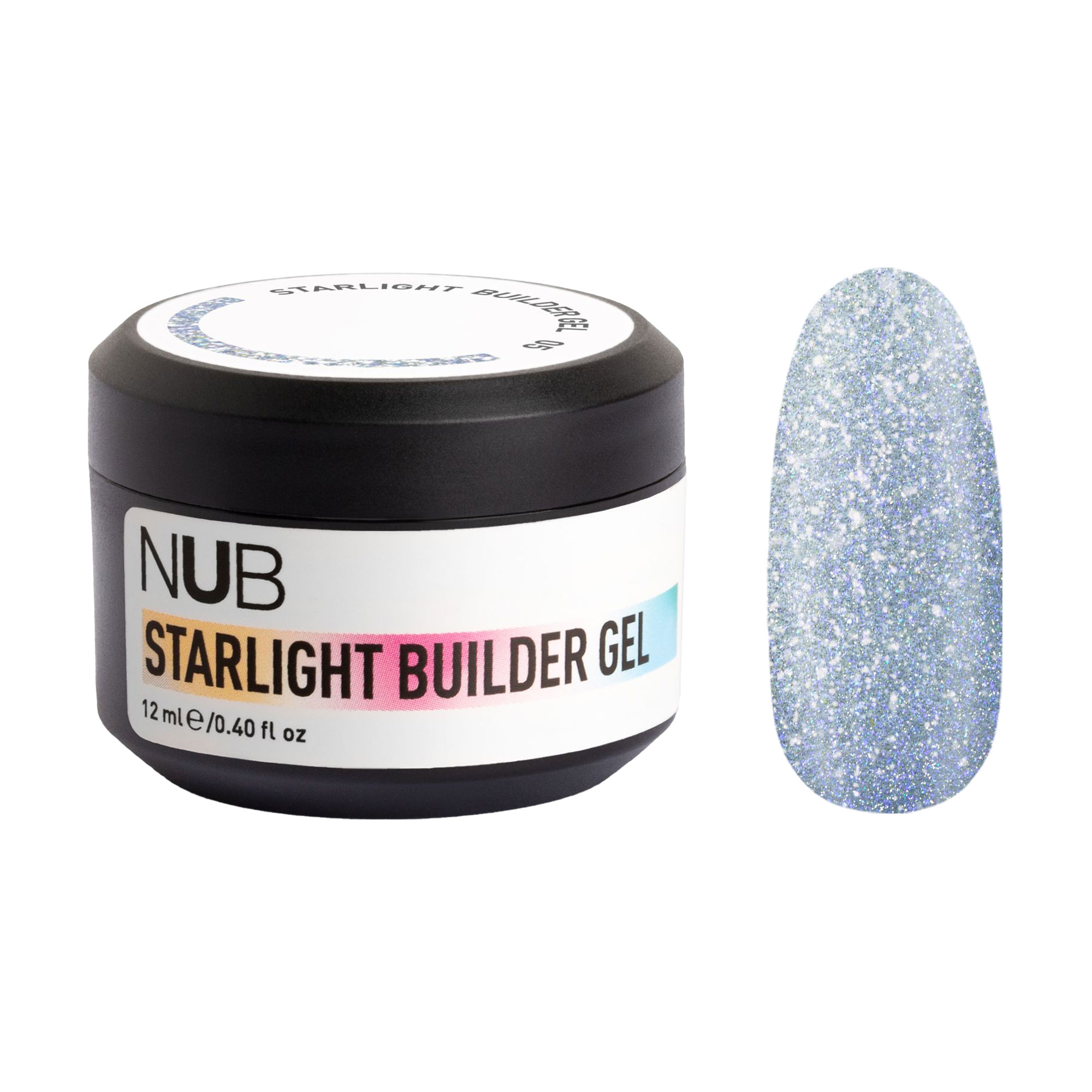 Моделювальний гель для нігтів NUB Starlight Builder Gel зі світловідбивальним ефектом, 05, 12 мл